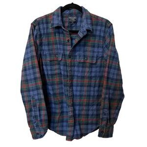 Abercrombie M flannel Abercrombie & fitch blue women’s red green EUC plaid